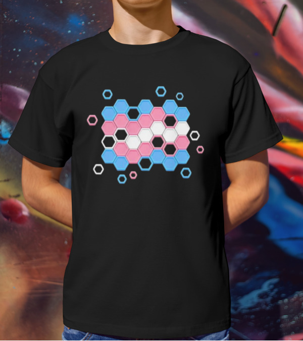 Transgender Prismatic Honeycomb Pride T-Shirt