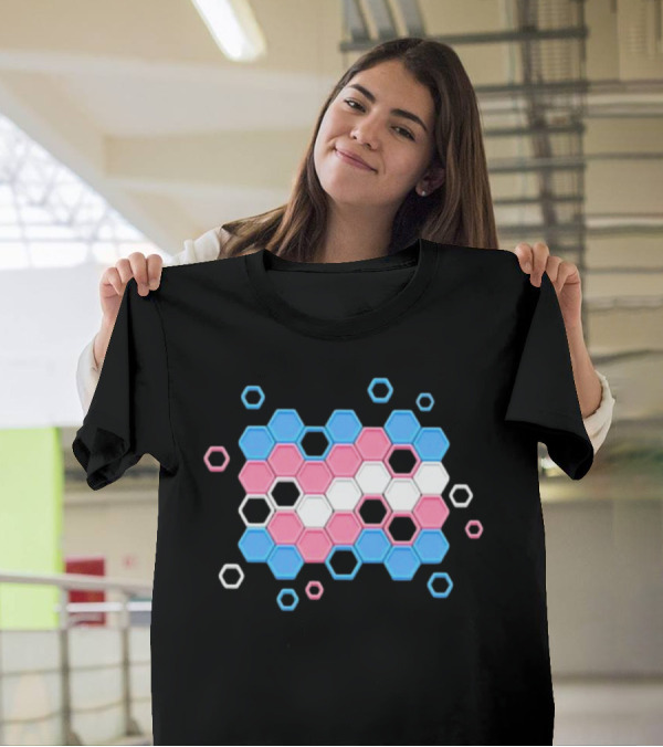 Transgender Prismatic Honeycomb Pride T-Shirt