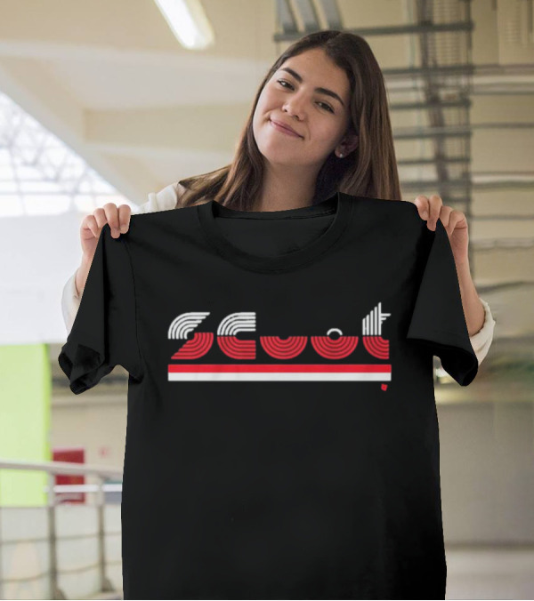 Scoot Portland 1977 Trail Blazers Retro Stripe T-Shirt