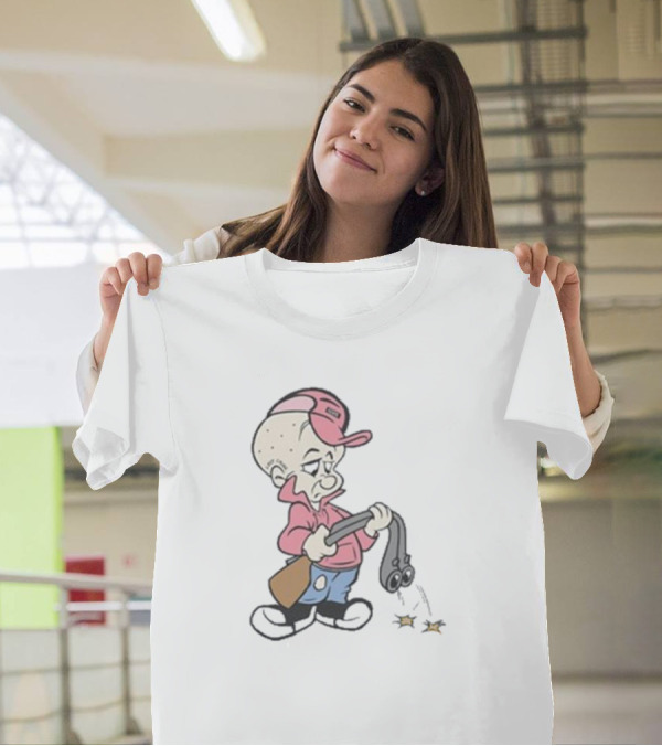 Scum Elmah Parody Elmer Fudd Gangster Suspicious Character Smoking Gun T-Shirt