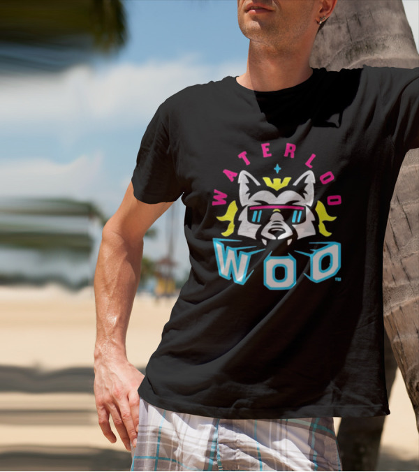 WATERLOO WOO Retro Sunglasses Wolf T-Shirt