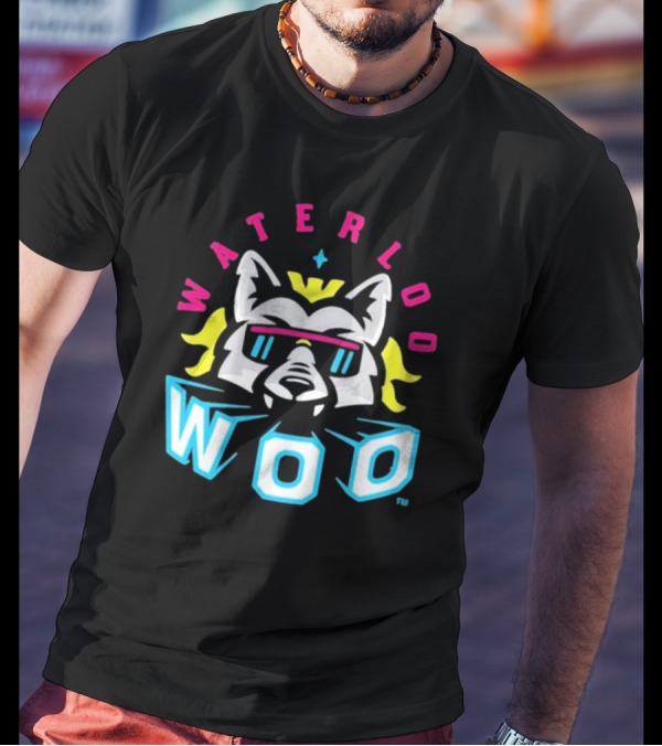 WATERLOO WOO Retro Sunglasses Wolf T-Shirt