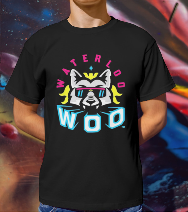 WATERLOO WOO Retro Sunglasses Wolf T-Shirt
