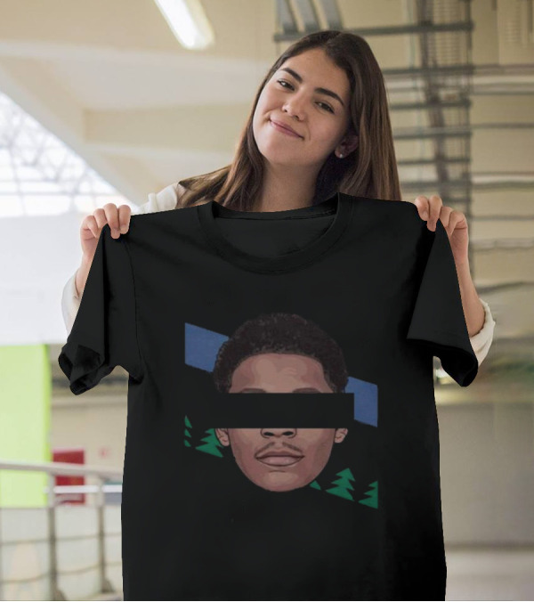 Dearbball Ant-Man Face With Blue And Green Stripes T-Shirt