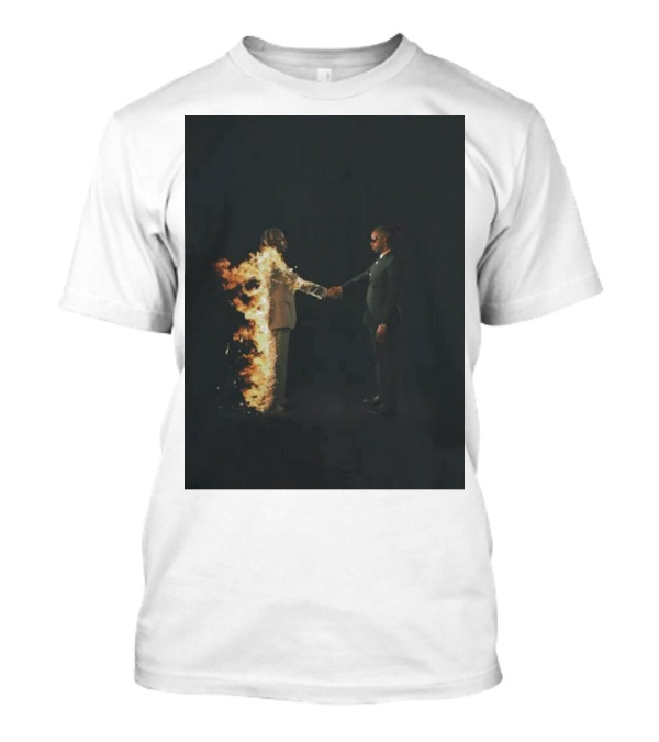 Metro Boomin Merch NY Cover Flaming Handshake T-Shirt