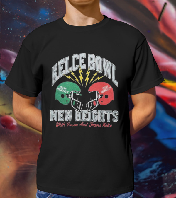 Kelce Bowl New Heights With Jason And Travis Kelce Lightning Helmets T-Shirt