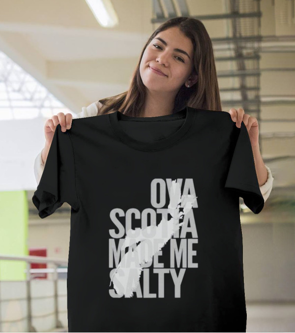 Nova Scotia Made Me Salty Ova Coast Map T-Shirt