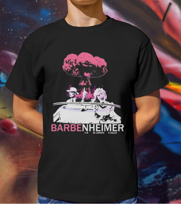 Vintage Barbenheimer A Movie By Christopher Nolan Comeon Baby Let’s Go Party T-Shirt