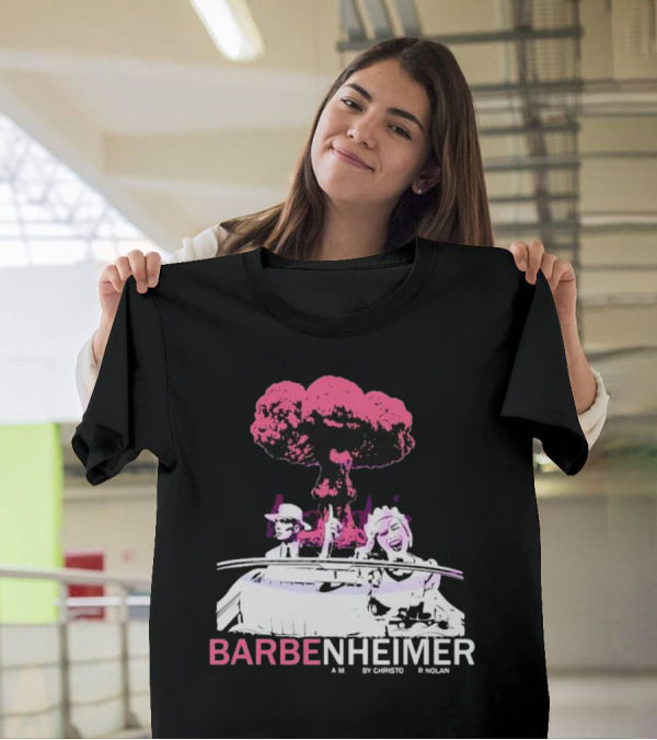 Vintage Barbenheimer A Movie By Christopher Nolan Comeon Baby Let’s Go Party T-Shirt