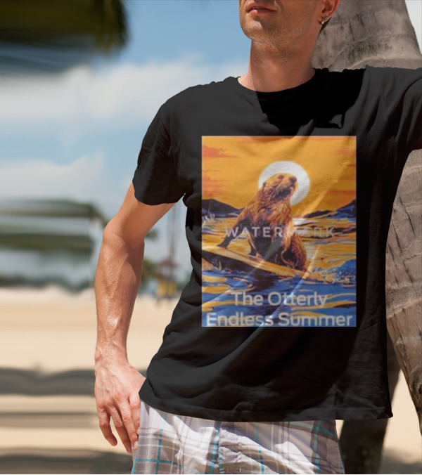 The Otterly Endless Summer Surfing Stoked Otter 841 T-Shirt