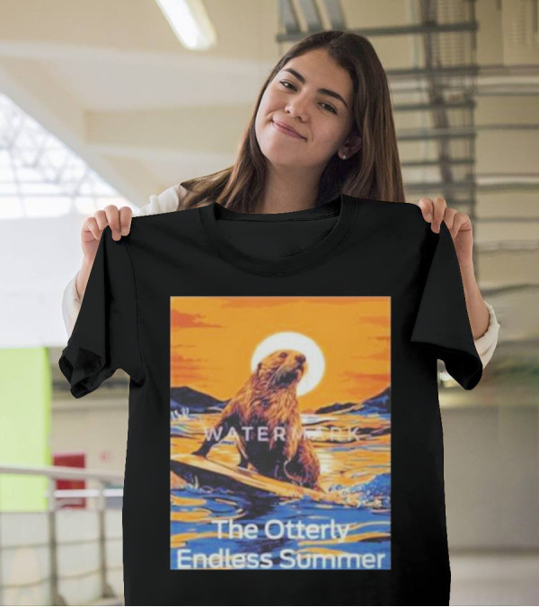 The Otterly Endless Summer Surfing Stoked Otter 841 T-Shirt