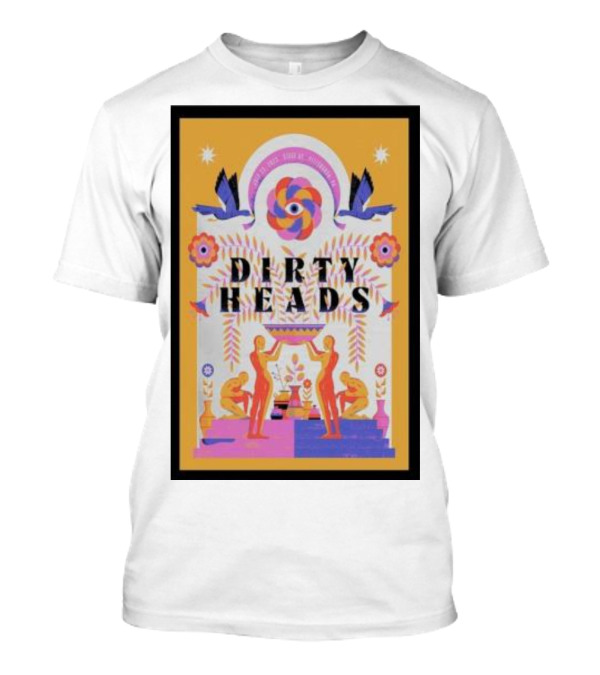 Dirty Heads Island Glow Live At Mission Ballroom July 23 Psychedelic Art With Birds And Tropical Motifs T-Shirt