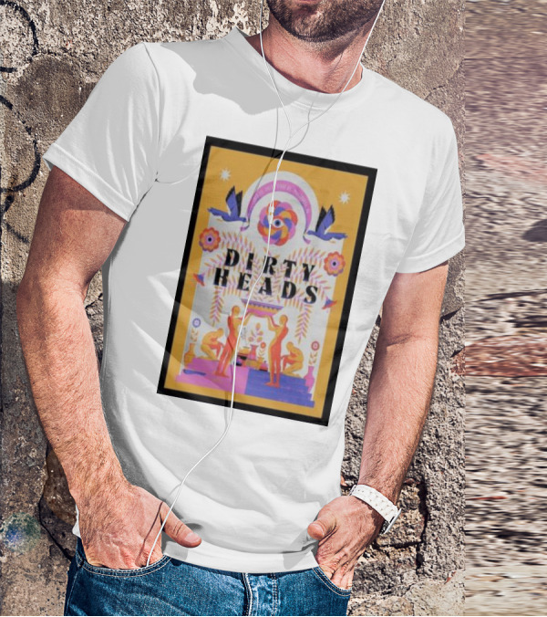 Dirty Heads Island Glow Live At Mission Ballroom July 23 Psychedelic Art With Birds And Tropical Motifs T-Shirt