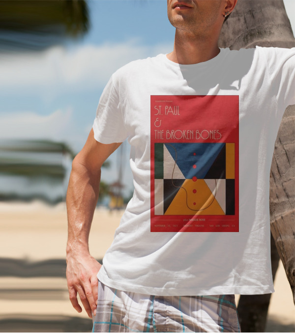 ST. PAUL And THE BROKEN BONES San Luis Obispo 11.10.2023 Featuring Maggie Rose Fremont Theatre Event T-Shirt