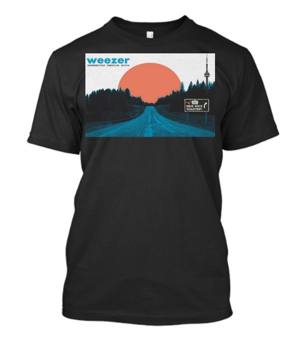 Weezer Budweiser Stage Toronto ON 2023-07-04 Indie Rock Roadtrip T-Shirt