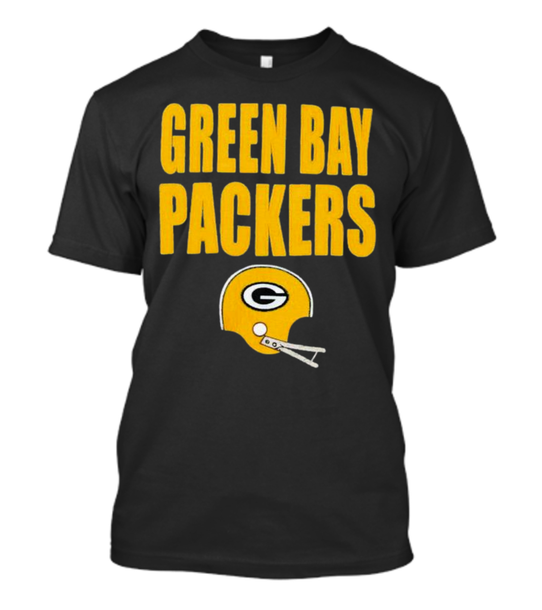Green Bay Packers Helmet Logo And Text Football Fan Gear T-Shirt