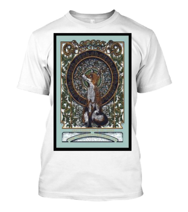 Goose Tour Oakland Fox Art Nouveau Circular T-Shirt
