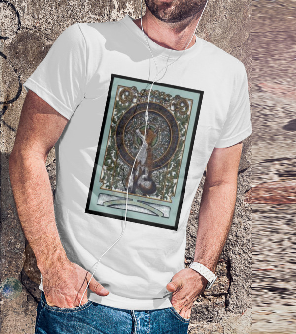 Goose Tour Oakland Fox Art Nouveau Circular T-Shirt