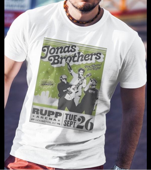 Jonas Brothers Rupp Arena Lexington KY Tue Sept 26 Five Albums One Night T-Shirt