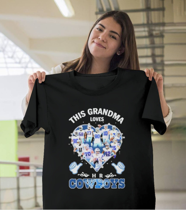 This Grandma Loves Her Dallas Cowboys Players Heart T-Shirt