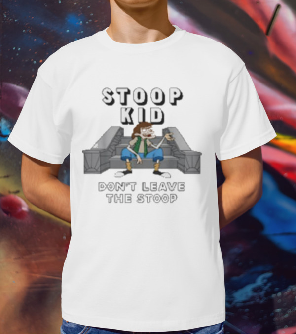 Fat Kid Deals Stoop Kid Cartoon Don't Leave The Stoop Sitting Outside T-Shirt