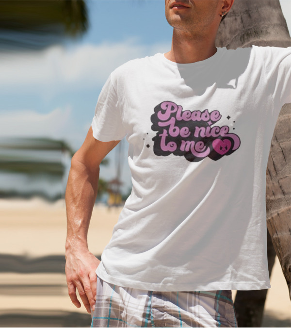 Please Be Nice To Me Heart Emoticon T-Shirt
