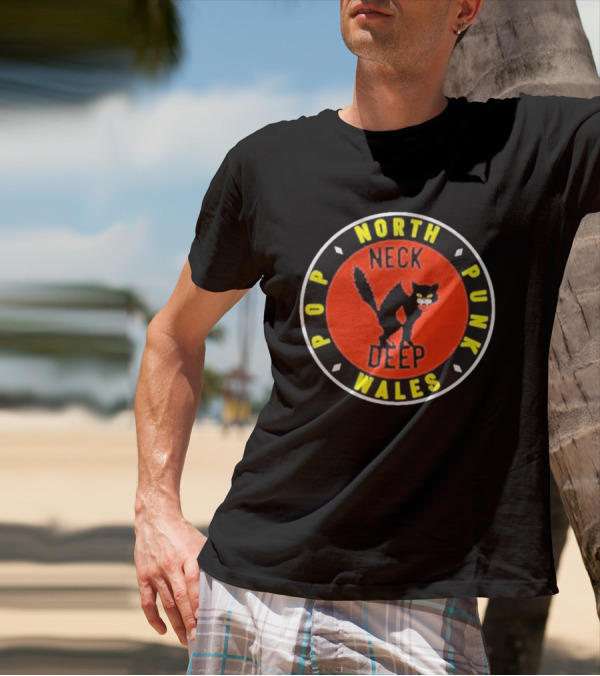 Neck Deep North Wales Pop Punk Cat T-Shirt