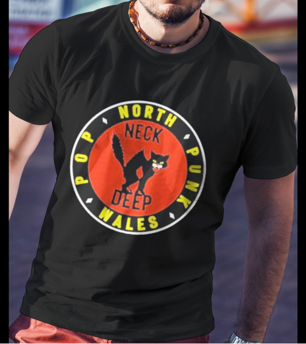 Neck Deep North Wales Pop Punk Cat T-Shirt