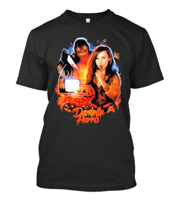 Danielle Harris Trick Or Treat Halloween Lollipop Pumpkin Knife Scary TV T-Shirt