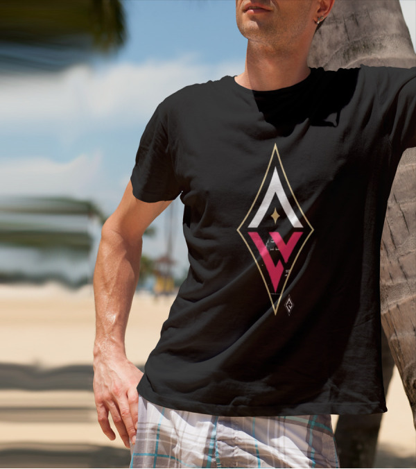 Las Vegas Aces Essentials LV Logo City View T-Shirt
