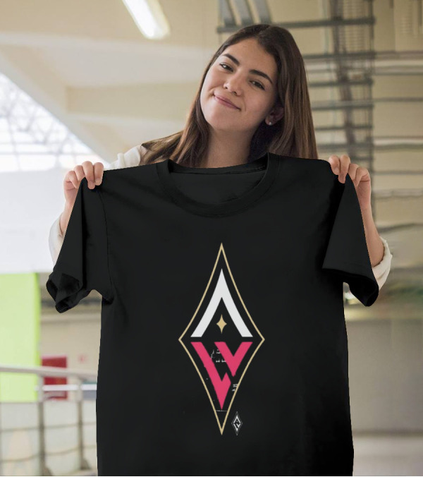 Las Vegas Aces Essentials LV Logo City View T-Shirt