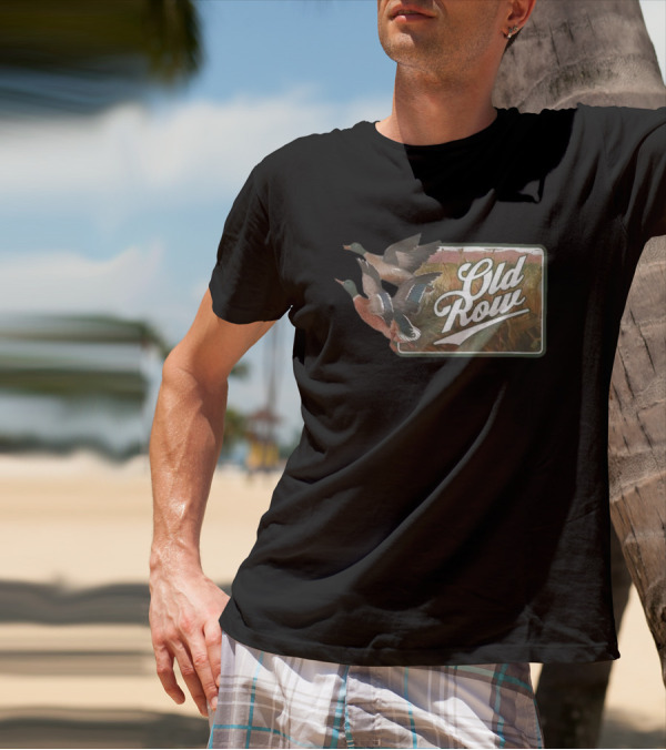 Old Row The Flying Duck Beer Pocket Vintage Waterfowl T-Shirt