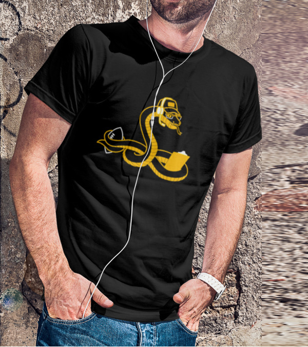 Boagh Constrictor Tech Snake Graphic Headset Laptop T-Shirt