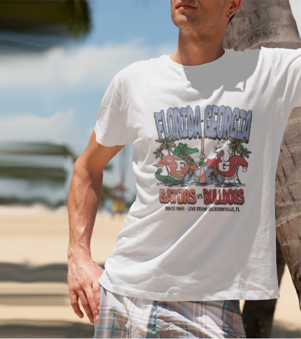Florida-Georgia Gators Vs Bulldogs Live From Jacksonville FL Since 1945 T-Shirt