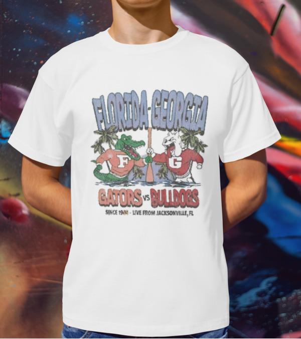 Florida-Georgia Gators Vs Bulldogs Live From Jacksonville FL Since 1945 T-Shirt