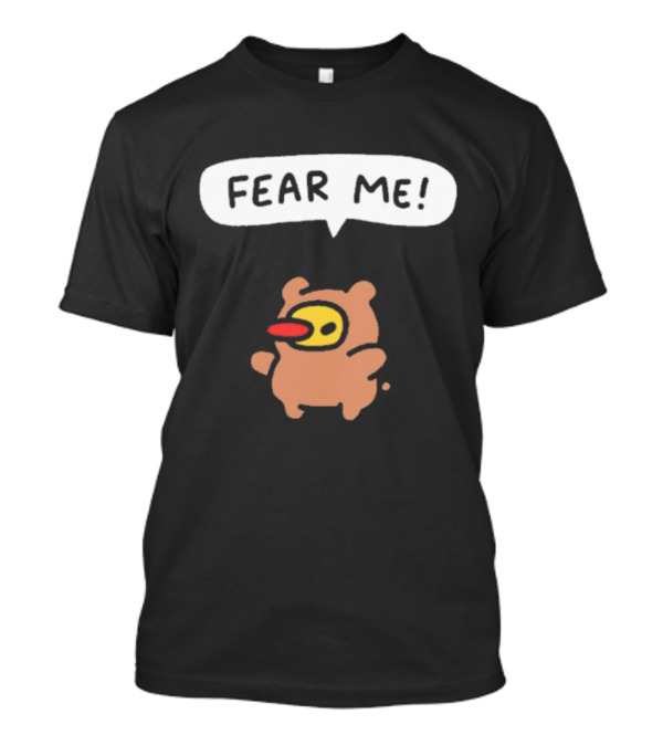 Fear Me Comic Style Cartoon Character With Speech Bubble T-Shirt