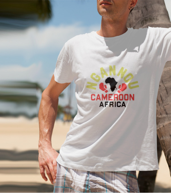 Ngannou Cameroon Africa Boxing Gloves Continent T-Shirt