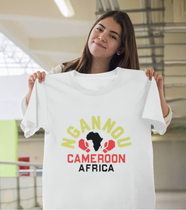 Ngannou Cameroon Africa Boxing Gloves Continent T-Shirt