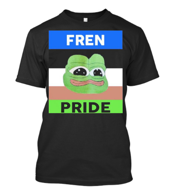 Fren Pride Frog Pepe Memetic Ally Flag Colors T-Shirt