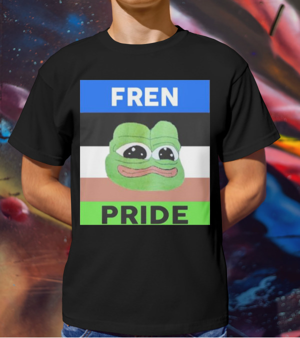 Fren Pride Frog Pepe Memetic Ally Flag Colors T-Shirt