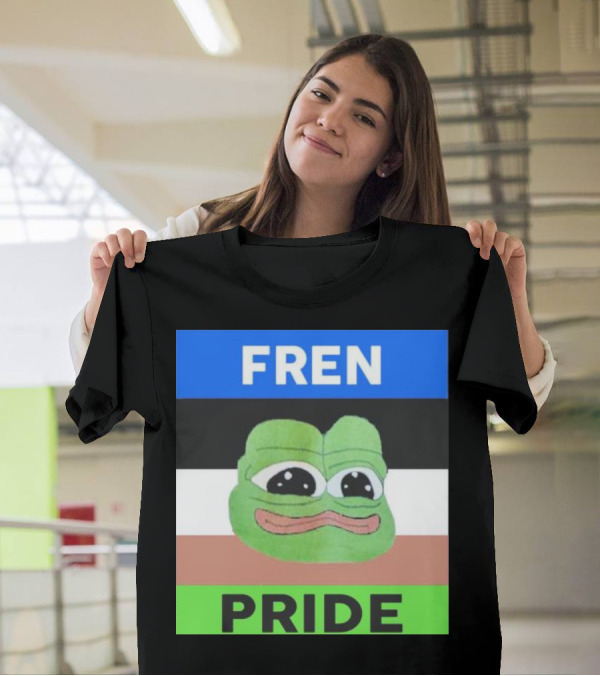 Fren Pride Frog Pepe Memetic Ally Flag Colors T-Shirt
