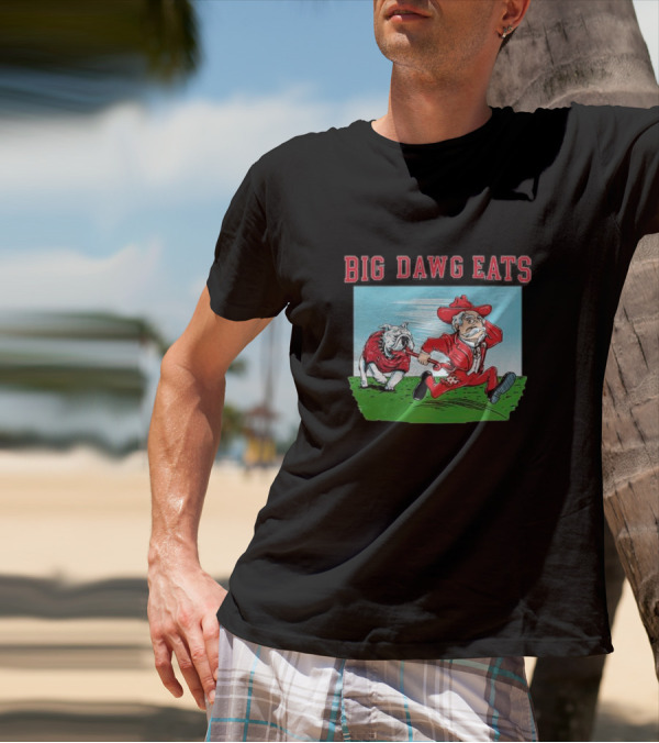 Georgia Bulldogs Big Dawg Eats Ole Miss Rebels T-Shirt