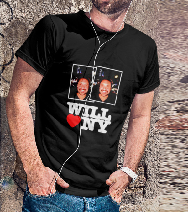 WILL ❤️ NY Double Photo Smiling Face T-Shirt