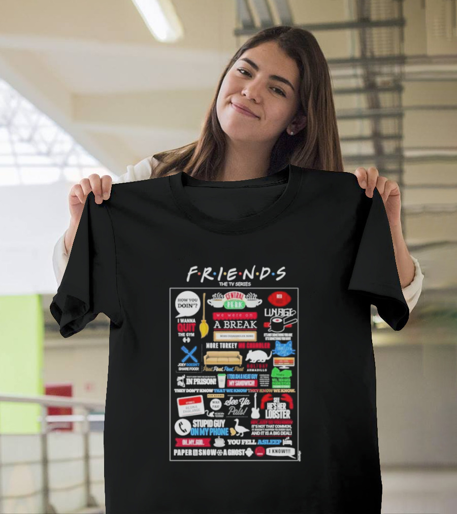 Friends The TV Series Iconic Quotes And Symbols T-Shirt
