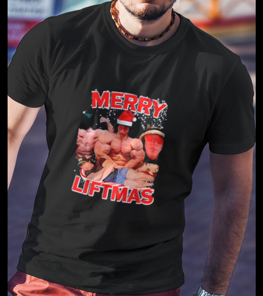 Merry Liftmas Sam Sulek Santa Memes Bodybuilding Humor T-Shirt