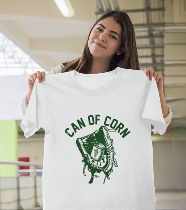 Can Of Corn Baseball Glove T-Shirt