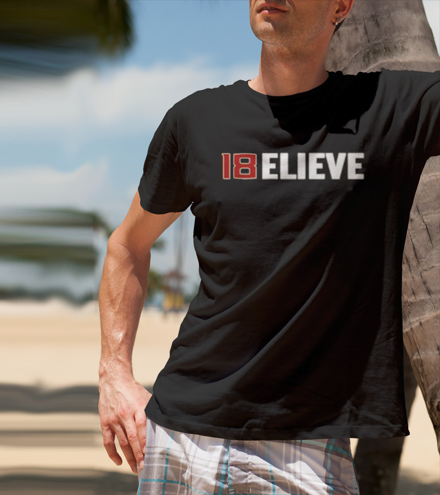 Jordan Travis 18 Believe Football Motivation T-Shirt