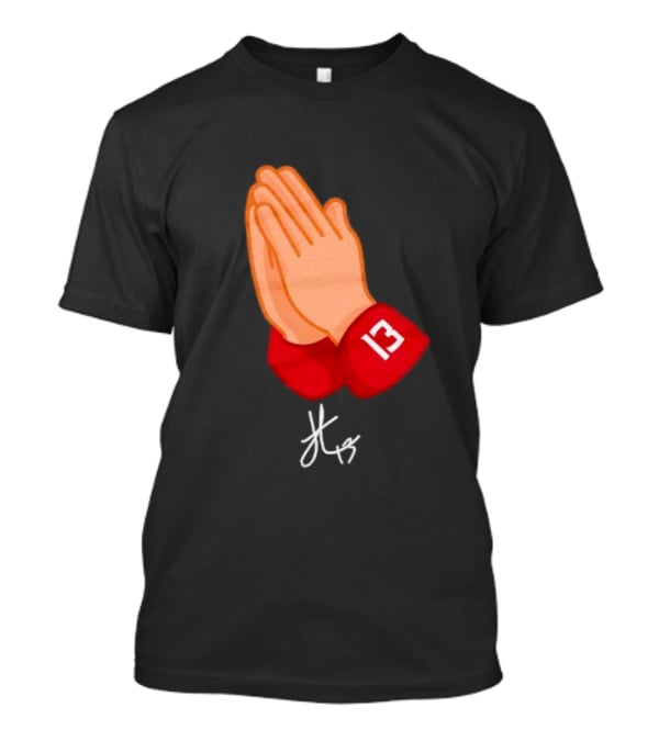 Jordan Travis College Praying Hand Number 13 T-Shirt