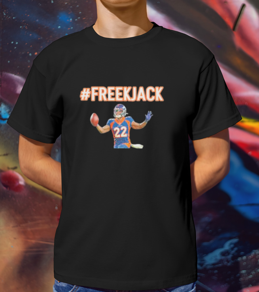 FREKJACK Kareem Jackson 22 Denver Football T-Shirt