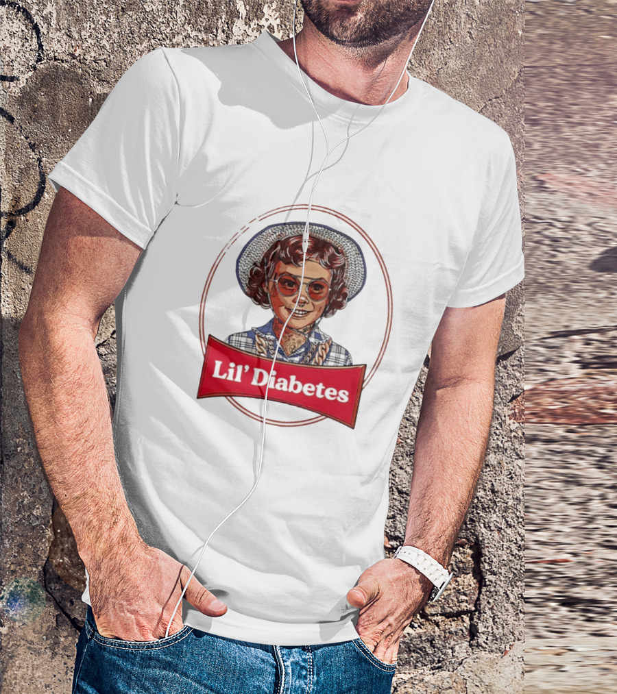 Lil’ Diabetes Retro Kid With Hat And Glasses T-Shirt